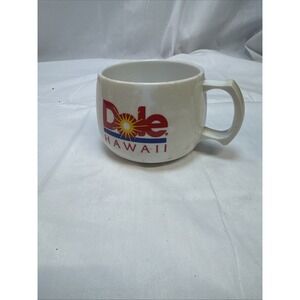 DOLE Hawaii Coffee Mug Hawaii Souvenir Advertising Mug 12 Oz Plastic 3.5" Vtg